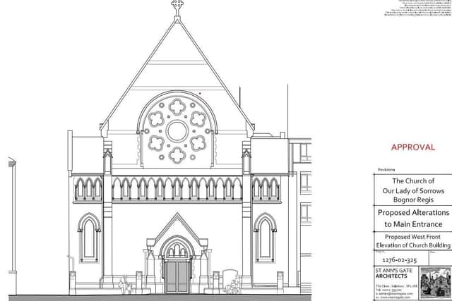 Plans have been submitted to make the church of Our Lady of Sorrows in Bognor Regis accessible