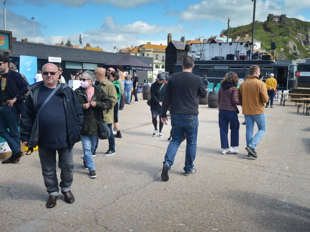 The Normandy Food Tour 2022 visits Hastings Old Town 29/4/22. SUS-220429-131621001