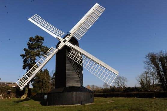 High Salvington Windmill is a black post mill, built around 1750