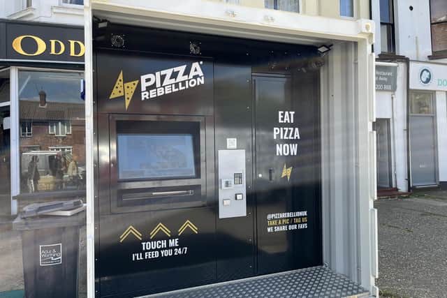 Pizza Rebellion's 24/7 vending machine is in Brighton Road, Worthing
