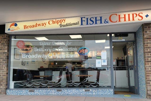 Rated 5: Broadway Chippy at 24 The Broadway, Eastbourne, East Sussex; rated on March 22  (photo by Google Maps) SUS-220429-110739001