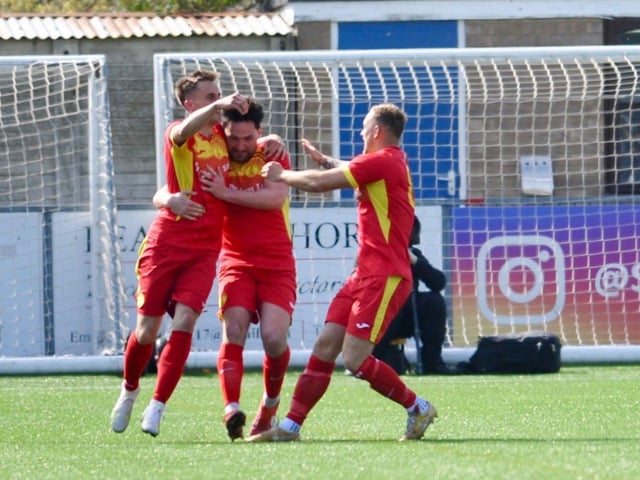 Action, celebration and fans pictures from Lancing's 2-1 win over Newhaven at Culver Road in the Isthmian-SCFL play-off game / Pictures: Stephen Goodger