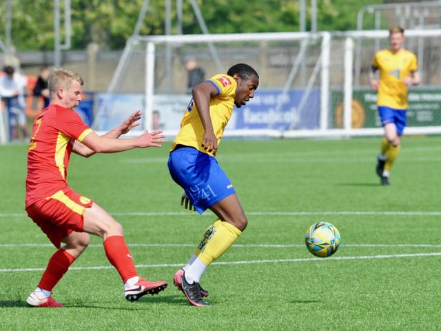 Action, celebration and fans pictures from Lancing's 2-1 win over Newhaven at Culver Road in the Isthmian-SCFL play-off game / Pictures: Stephen Goodger