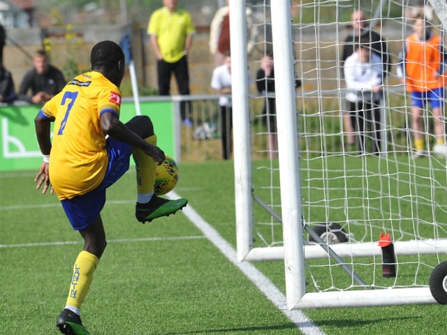 Action, celebration and fans pictures from Lancing's 2-1 win over Newhaven at Culver Road in the Isthmian-SCFL play-off game / Pictures: Stephen Goodger