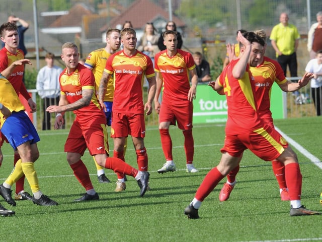 Action, celebration and fans pictures from Lancing's 2-1 win over Newhaven at Culver Road in the Isthmian-SCFL play-off game / Pictures: Stephen Goodger