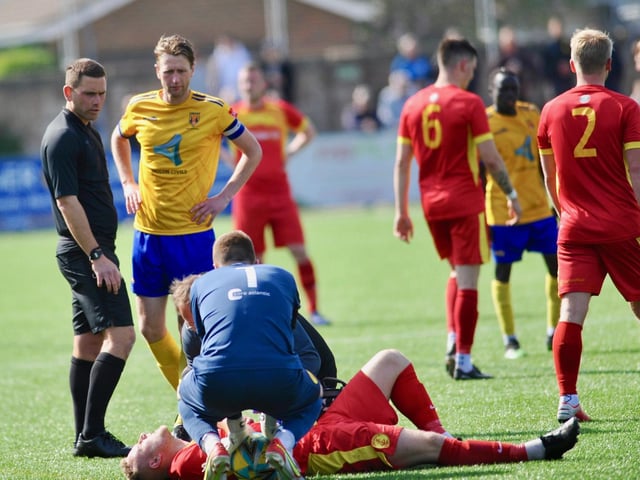Action, celebration and fans pictures from Lancing's 2-1 win over Newhaven at Culver Road in the Isthmian-SCFL play-off game / Pictures: Stephen Goodger
