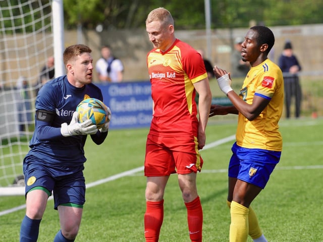 Action, celebration and fans pictures from Lancing's 2-1 win over Newhaven at Culver Road in the Isthmian-SCFL play-off game / Pictures: Stephen Goodger