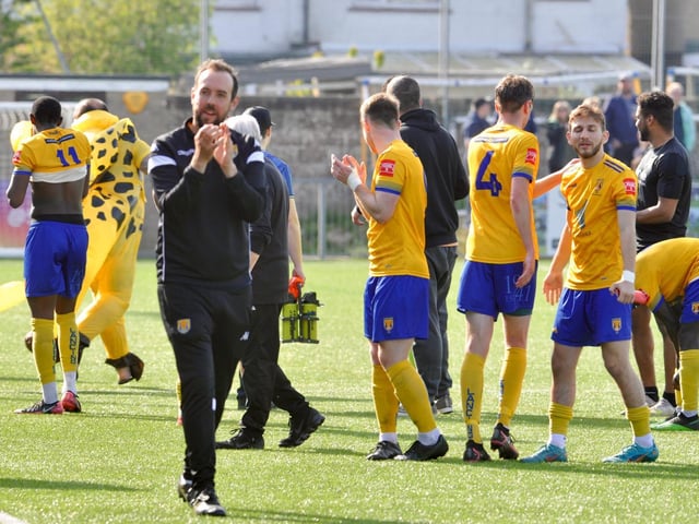 Action, celebration and fans pictures from Lancing's 2-1 win over Newhaven at Culver Road in the Isthmian-SCFL play-off game / Pictures: Stephen Goodger