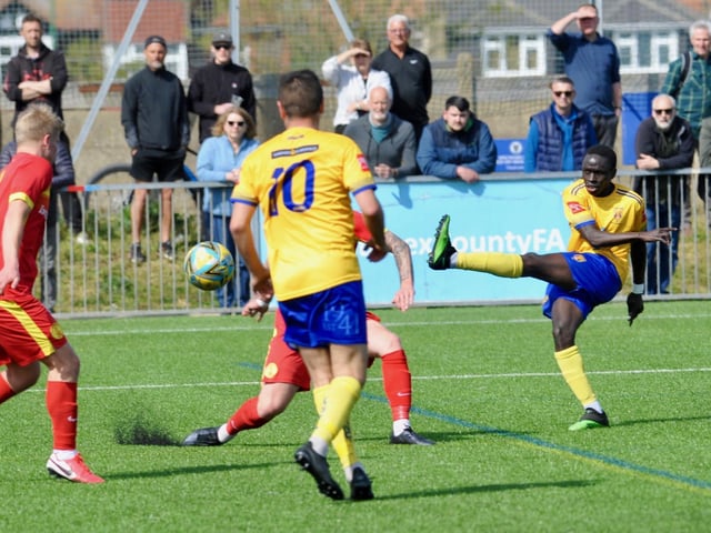 Action, celebration and fans pictures from Lancing's 2-1 win over Newhaven at Culver Road in the Isthmian-SCFL play-off game / Pictures: Stephen Goodger