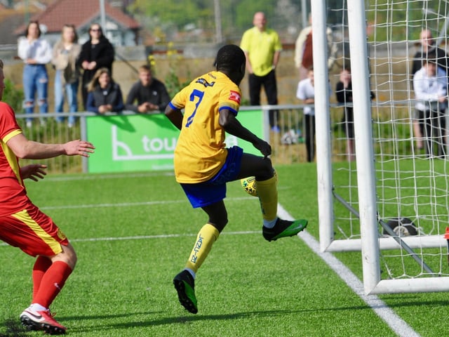Action, celebration and fans pictures from Lancing's 2-1 win over Newhaven at Culver Road in the Isthmian-SCFL play-off game / Pictures: Stephen Goodger