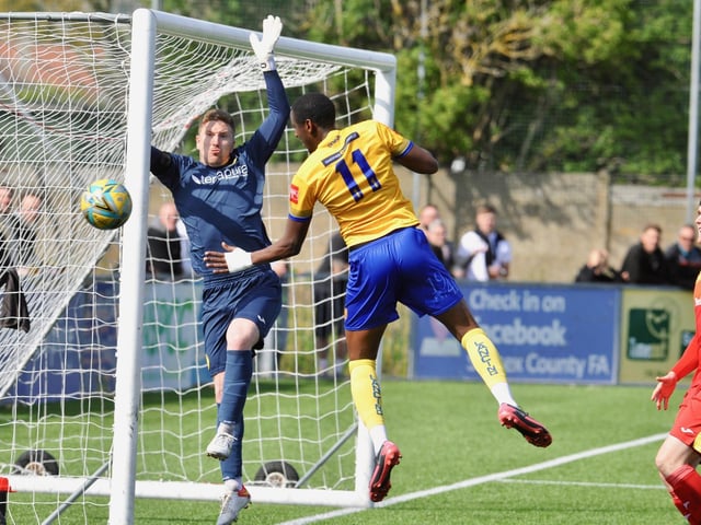 Action, celebration and fans pictures from Lancing's 2-1 win over Newhaven at Culver Road in the Isthmian-SCFL play-off game / Pictures: Stephen Goodger