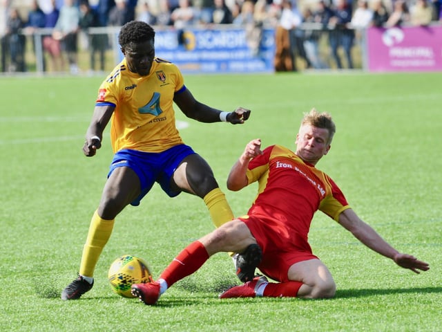 Action, celebration and fans pictures from Lancing's 2-1 win over Newhaven at Culver Road in the Isthmian-SCFL play-off game / Pictures: Stephen Goodger