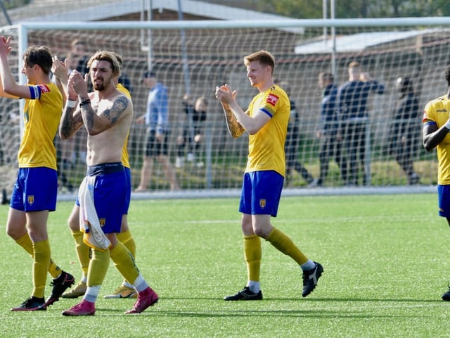 Action, celebration and fans pictures from Lancing's 2-1 win over Newhaven at Culver Road in the Isthmian-SCFL play-off game / Pictures: Stephen Goodger