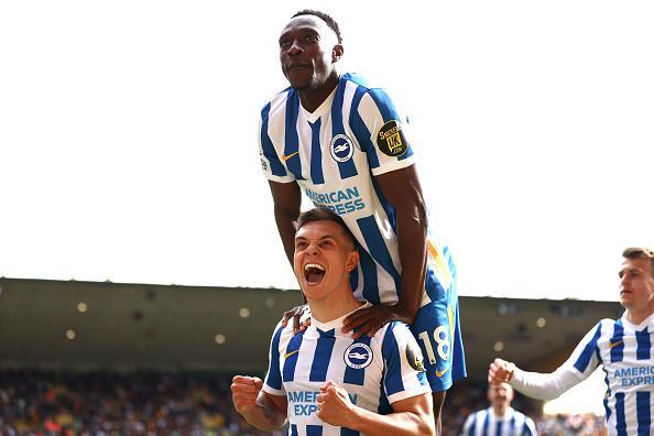 Was a problem for Wolves all game. Whether he was dropping deep to hold the ball up or running into the channels, he was a handful. Won the second penalty after a positive run saw him brought down by Willy Boly. Set Trossard up after more selfless forward play. 8/10