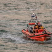 The RNLI Brighton volunteer crew was called to the yacht fire on Monday afternoon
       Photo/RNLI
