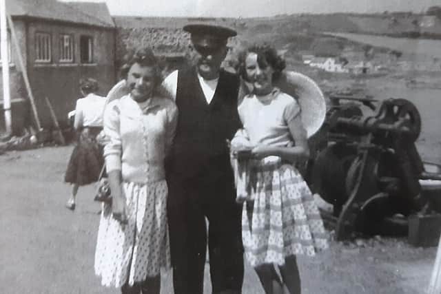 Sandy and Jill on their first holiday together, in Cornwall