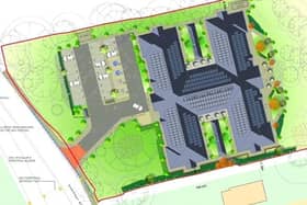 Proposed site layout of the new care home