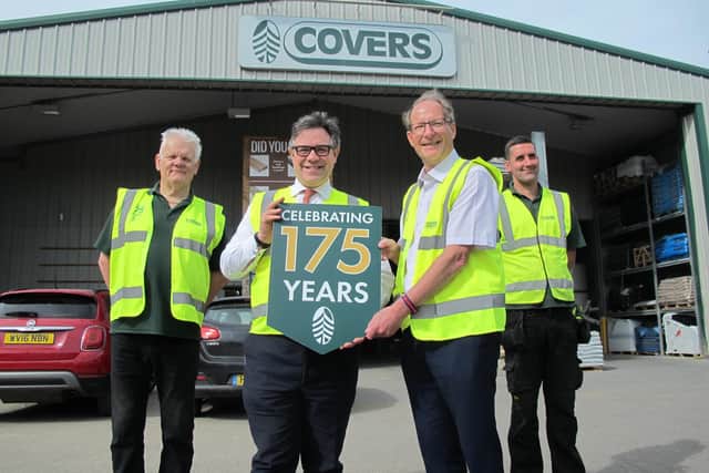 Jeremy Quin MP visited Covers to celebrate its 175th anniversary