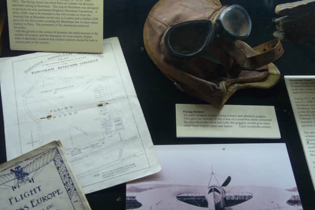 Artefacts in Marlipins Museum relating to flying