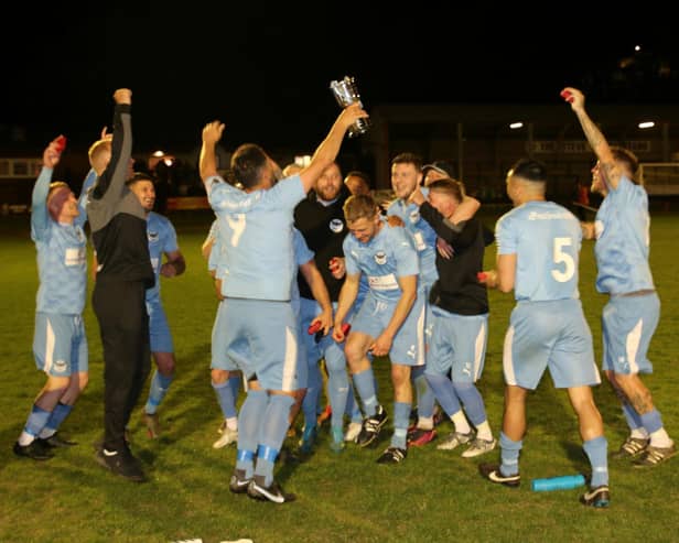 Crowhurst FC win the Hastings & District FA Intermediate Cup final / Picture: Joe Knight