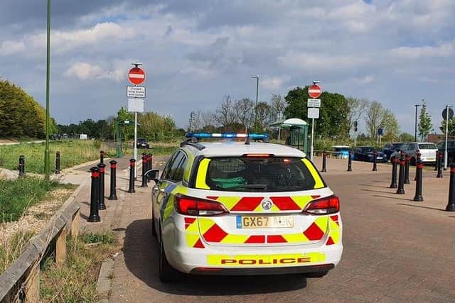 A public furore erupted when police posted a social media message about monitoring a bus-only lane in Broadbridge Heath