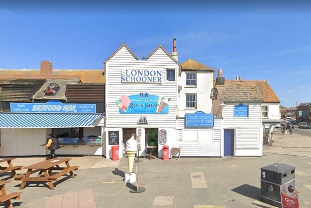 London Schooner Seafood Bar - Rated as 5 - Inspected on 16/02/22 - Shops and Premises 9-16 East Beach Street Hastings East Sussex TN34 3AR  SUS-220505-151338001