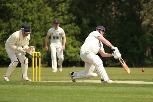 Pagham at the crease in their T20 Cup win over Horsham
