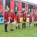 Lewes girls were the mascots for the women's match against Liverpool / Picture: James Boyes