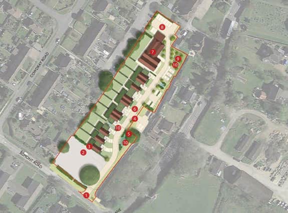 The development of 18 new houses in Easebourne have been submitted. SUS-220505-124351001