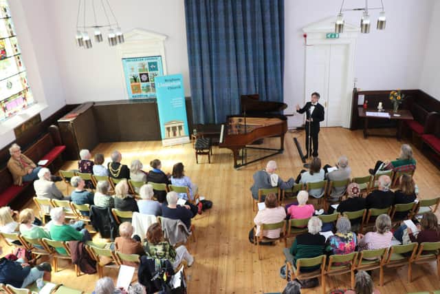 The concert at Brighton Unitarian Church raised £410 for victims of the war in Ukraine