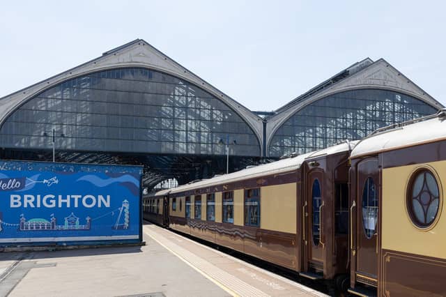 Andy Gardner from Southern Rail captured this shot of the British Pullman at Brighton Railway Station