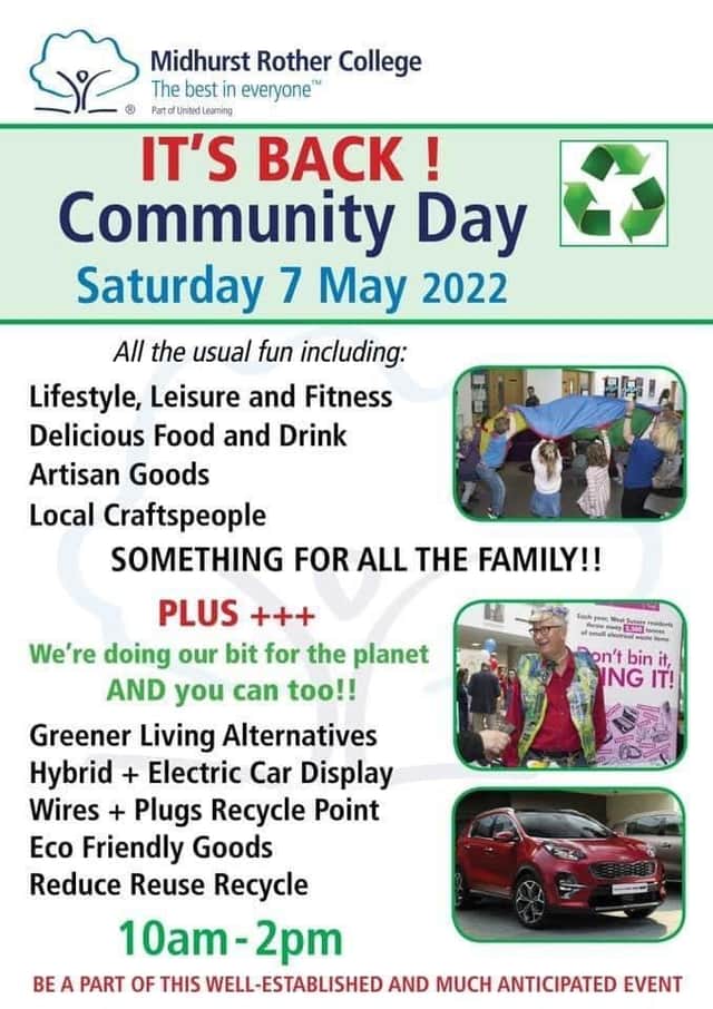 The Community Day run by Midhurst Rother College will return this weekend. SUS-220605-114553001