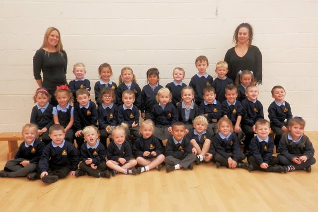 Langney Primary School reception class. Pyramids Class with Mrs Young and Miss Lynch. SUS-160111-150433001