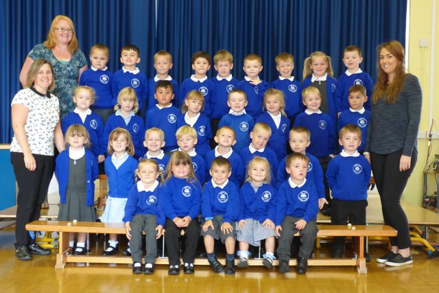 Reception class Kerr Class at Parkland School, Eastbourne. Class teacher is Miss Guthrie, supported by Mrs Impey and Mrs Deaves. SUS-161027-100744001