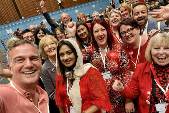 Worthing Labour members celebrate their election victory (photo from Peter Kyle MP)