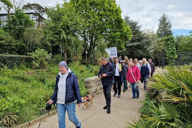 The protest in Alexandra Park that was held on Saturday (May 7). Picture by Dave Smith SUS-220905-094048001