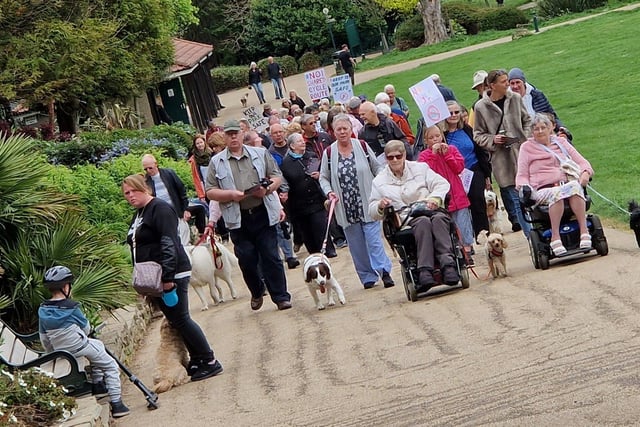 The protest in Alexandra Park that was held on Saturday (May 7). Picture by Dave Smith SUS-220905-093936001