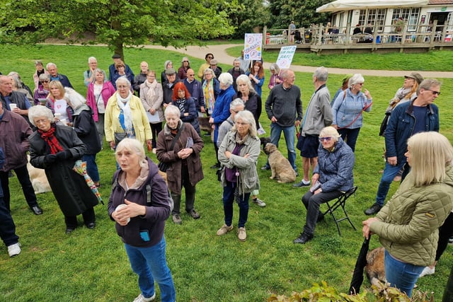 The protest in Alexandra Park that was held on Saturday (May 7). Picture by Dave Smith SUS-220905-094137001