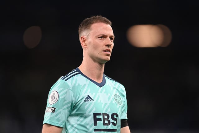 Jonny Evans ranks 19th. The Northern Irish Leicester City defender has scored one goal and won 71.2% of his aerial duels. He has also taken 3.54 ball progressing actions per 100 live-ball touches and has been forced into 13.13 possession adjusted defensive actions per 90 minutes this season