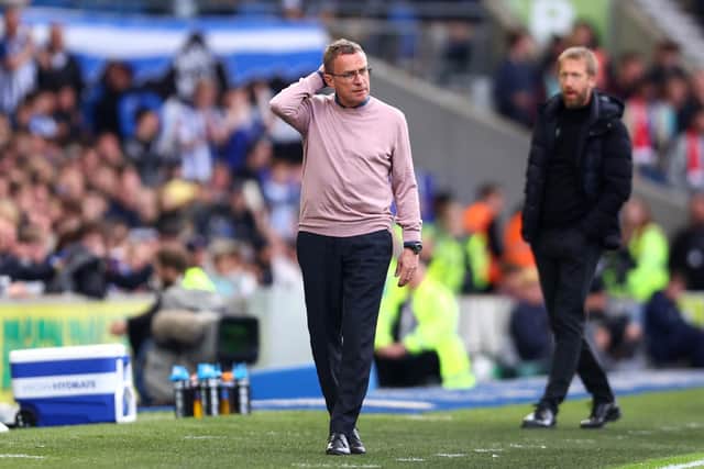 Interim manager Ralf Rangnick admitted Brighton & Hove Albion caused Manchester United 'big problems' in their heavy 4-0 loss at the Amex on Saturday evening. Picture by Manchester United/Manchester United via Getty Images