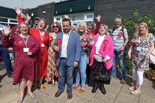 Adur Labour members celebrate council election gains