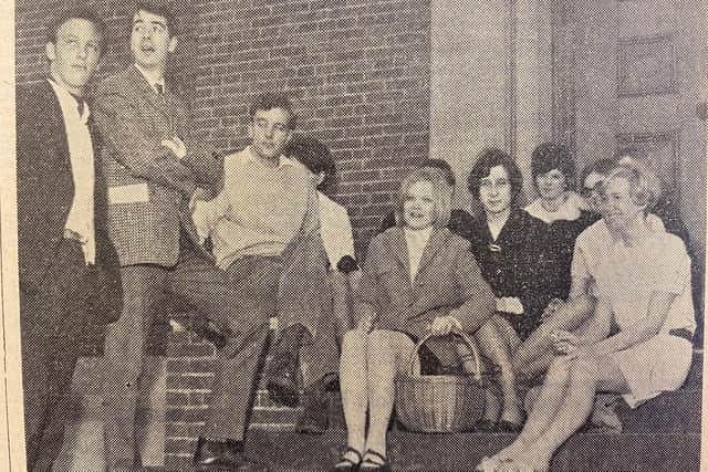 "These were the early-comers who on Wednesday morning waiting outside Chichester Magistrates' Court where two of the Rolling Stones were due to appear." With thanks to West Sussex Records Office.