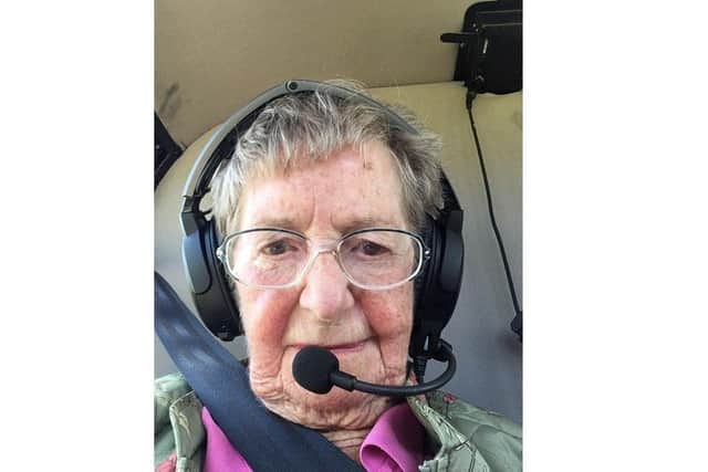 Polegate grandma celebrates turning 90 with adrenaline-filled experience. Photo from Adele Howes. SUS-221005-110741001