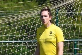 Blair Hamiton, 32, has played for The U’s since January 2020. She received national attention when she was called up to the England Universities Women’s squad in March, leading to Hastings United releasing a statement condemning the abuse she received online. Photo by Jon Smalldon. SUS-221005-122549001