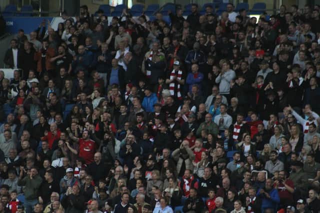 The Worthing fans were at the Amex in huge numbers / Picture: Cory Pickford
