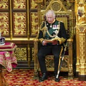 Prince Charles reads the Queen's speech in the House of Lords Chamber, during the State Opening of Parliament in the House of Lords at the Palace of Westminster on May 10, 2022 in London, England. (Photo by Arthur Edwards - WPA Pool/Getty Images)