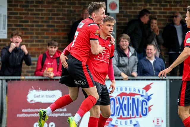 Eastbourne Borough scored two against Dartford - unfortunately that was five less than the Darts arrowed in / Picture: Lydia Redman