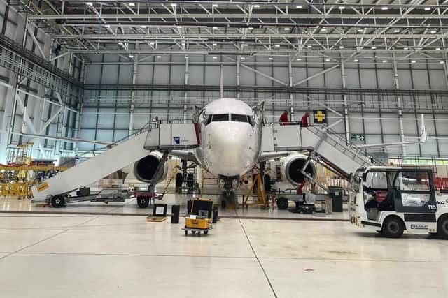 Boeing has begun converting passenger aircraft into freighters at its London Gatwick Airport hangar, a new line of work bringing the total number of employees at the facility to 130