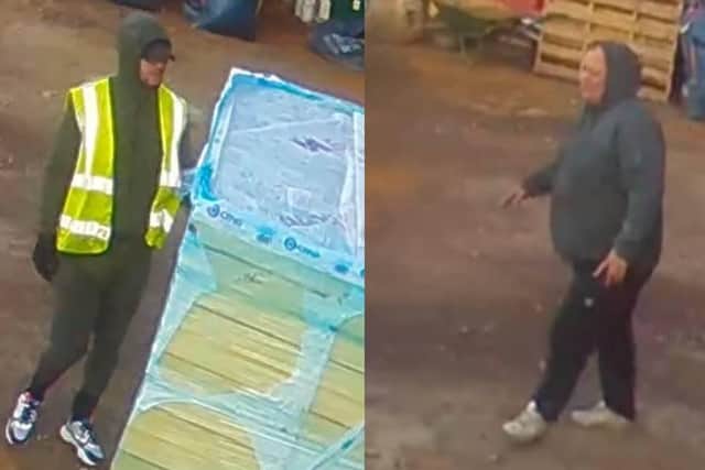 Police have released images and details of a vehicle they are looking to trace as part of an ongoing burglary investigation in Copthorne during which £2,000 of building materials were taken. Picture courtesy of Sussex Police