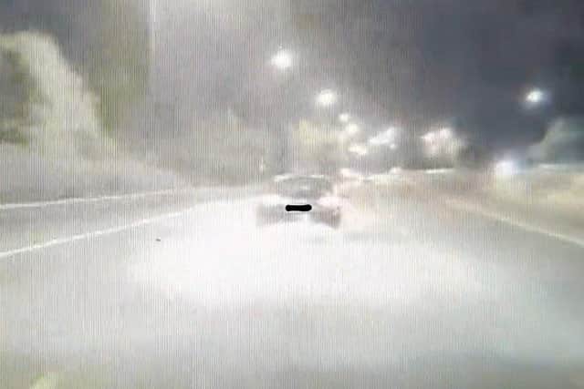 A car on the A23. Picture from Sussex Roads Police SUS-221105-175537001